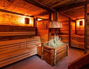 Sauna mit Heu
