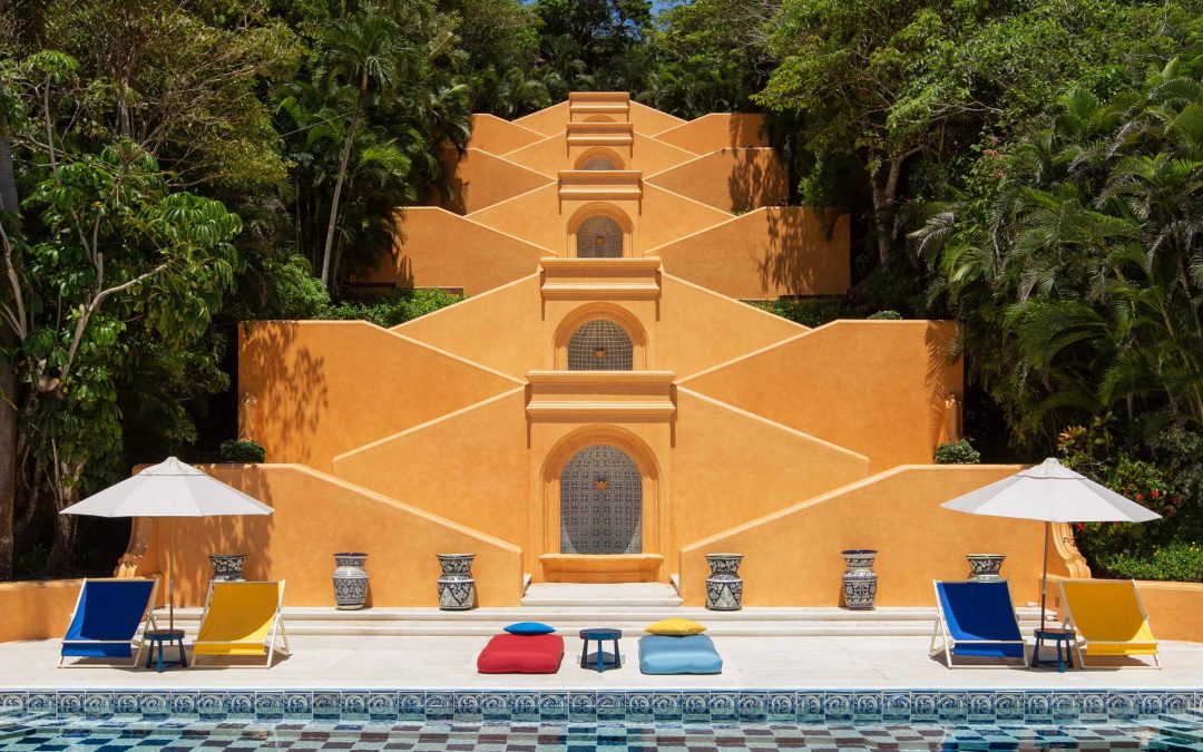 Die Pool Area im Cuixmala in Mexiko